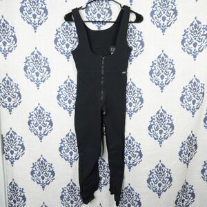 Vtg Equus Americas Cup Coveralls Ski Suit Kids Size 7 USA Made Black